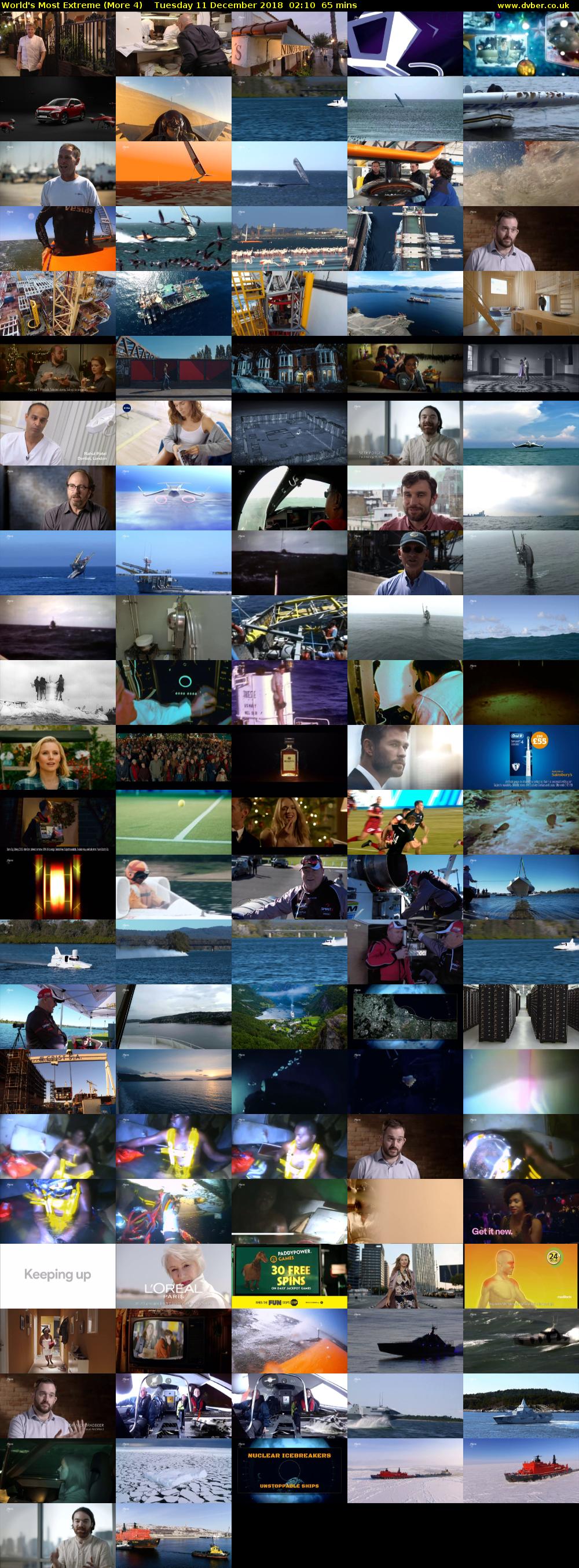 World's Most Extreme (More 4) Tuesday 11 December 2018 02:10 - 03:15