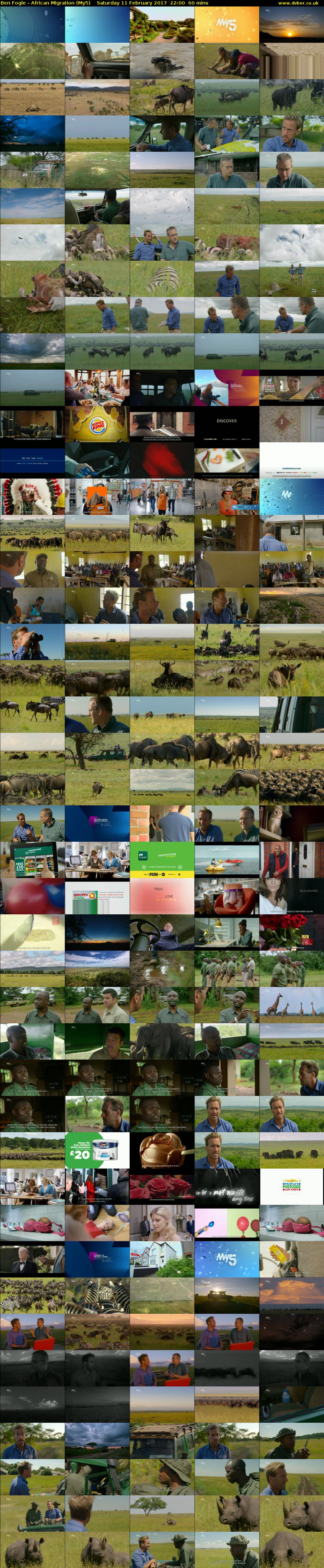 Ben Fogle - African Migration (My5) Saturday 11 February 2017 22:00 - 23:00