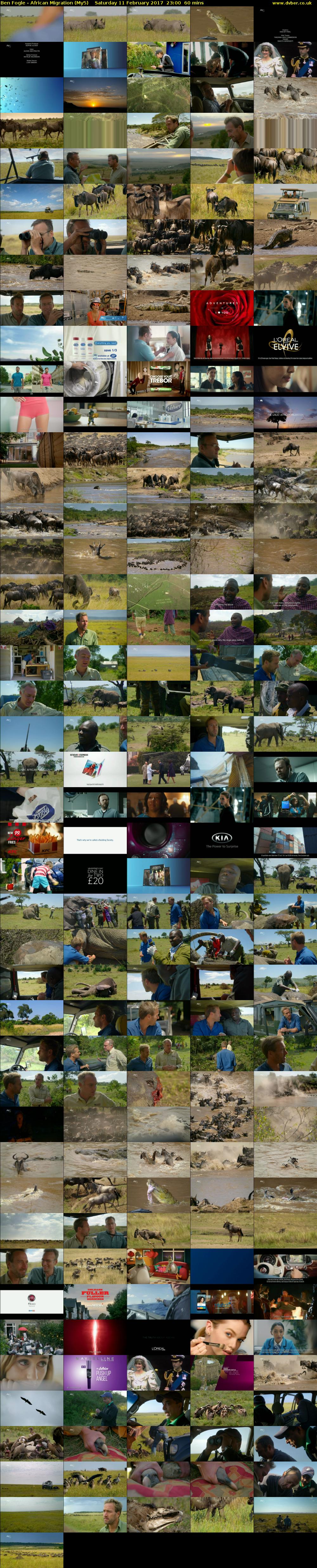 Ben Fogle - African Migration (My5) Saturday 11 February 2017 23:00 - 00:00