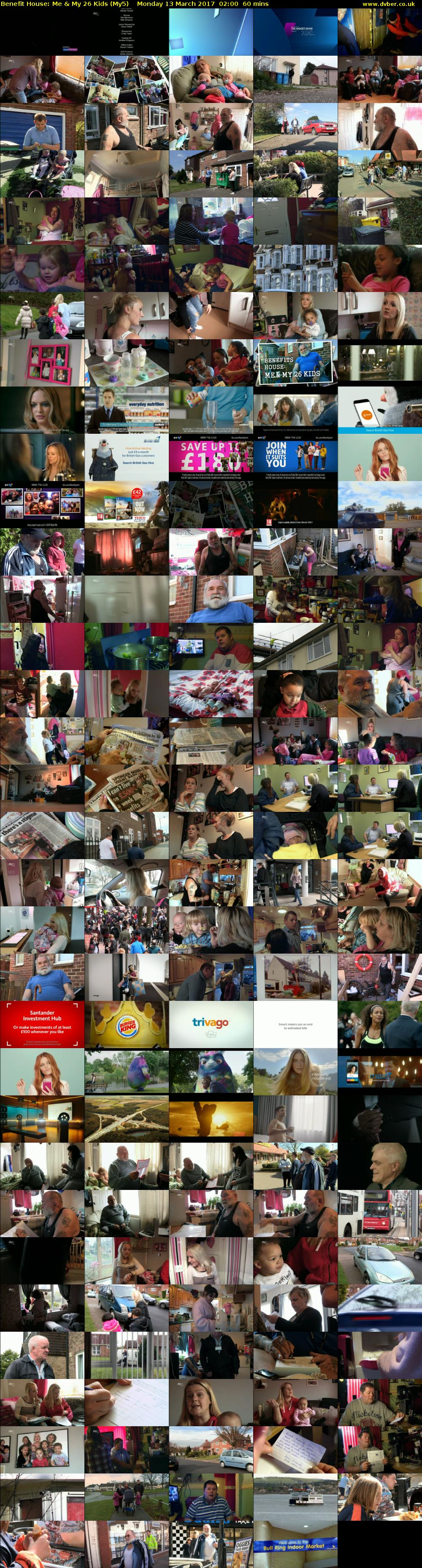 Benefit House: Me & My 26 Kids (My5) Monday 13 March 2017 02:00 - 03:00