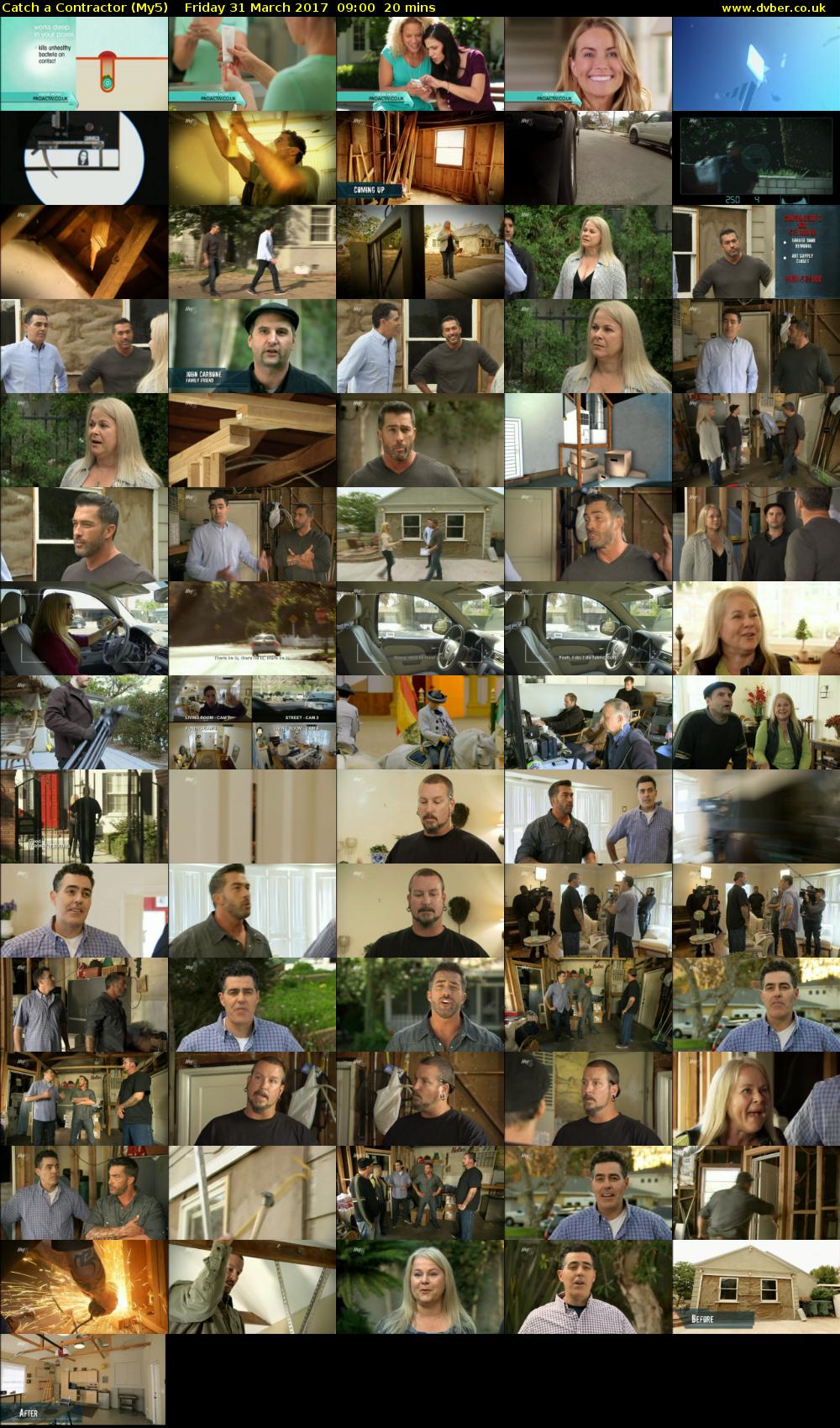 Catch a Contractor (My5) Friday 31 March 2017 09:00 - 09:20