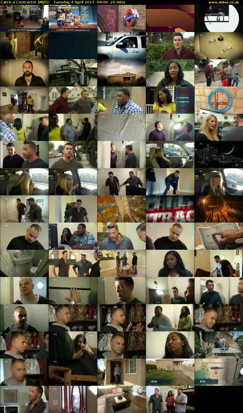 Catch a Contractor (My5) Tuesday 4 April 2017 09:00 - 09:20