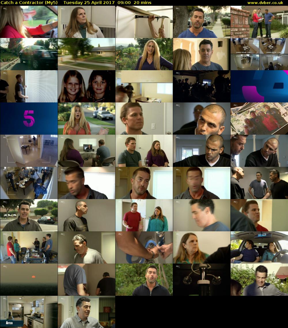 Catch a Contractor (My5) Tuesday 25 April 2017 09:00 - 09:20