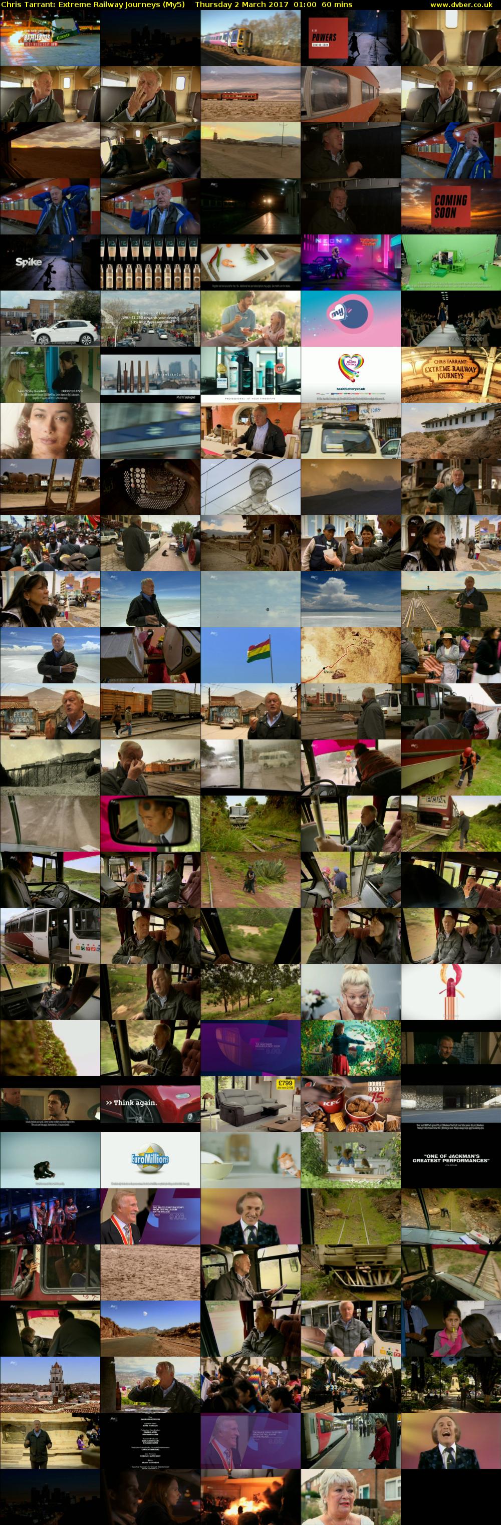 Chris Tarrant: Extreme Railway Journeys (My5) Thursday 2 March 2017 01:00 - 02:00