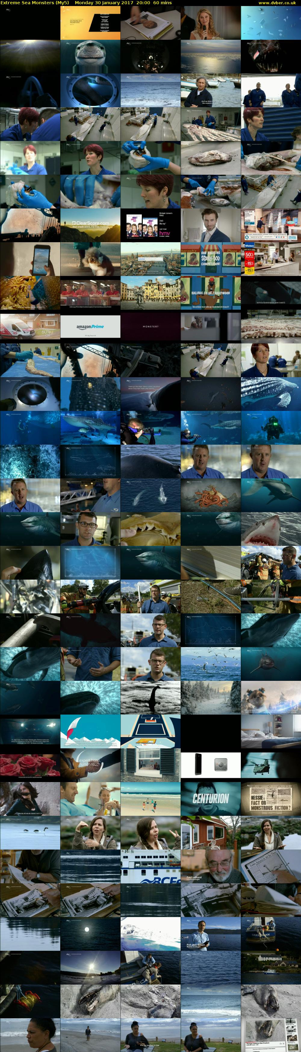 Extreme Sea Monsters (My5) Monday 30 January 2017 20:00 - 21:00