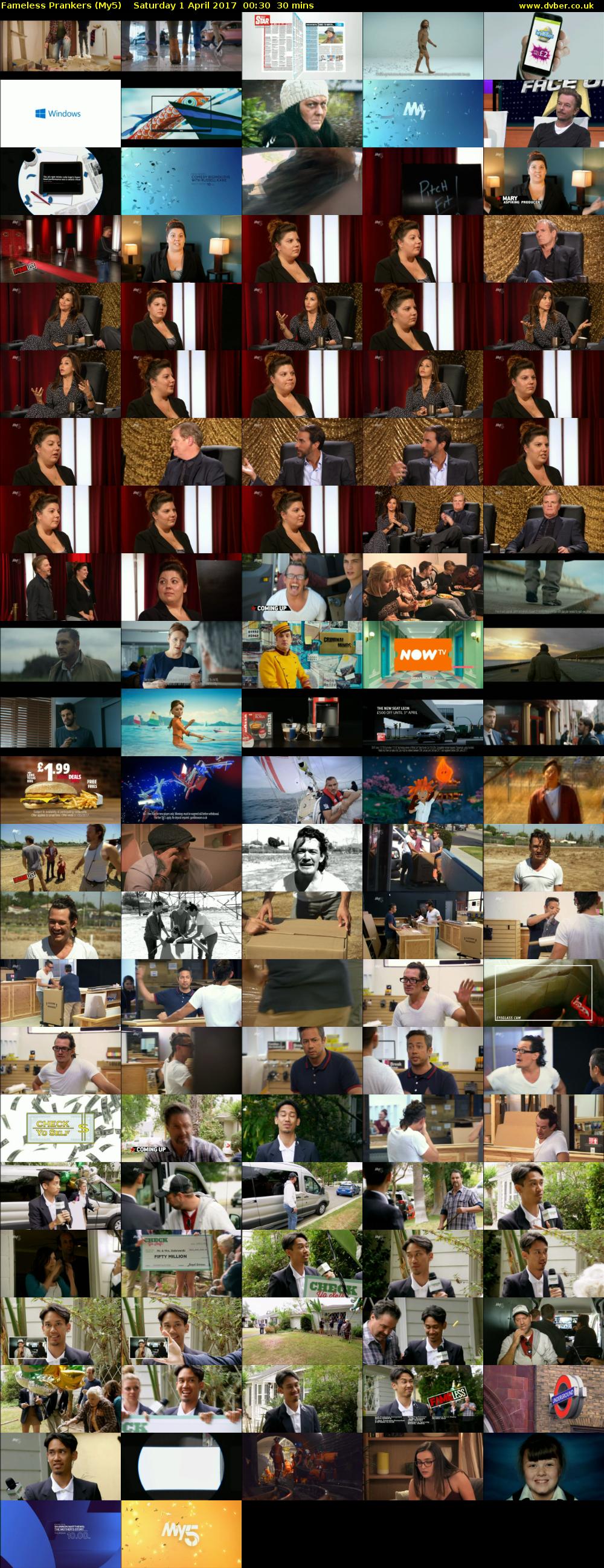 Fameless Prankers (My5) Saturday 1 April 2017 00:30 - 01:00