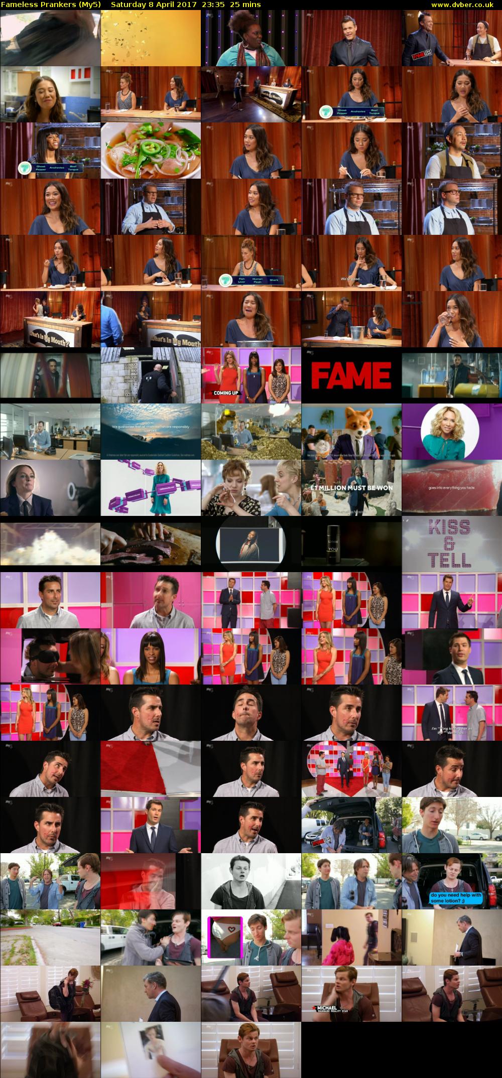 Fameless Prankers (My5) Saturday 8 April 2017 23:35 - 00:00