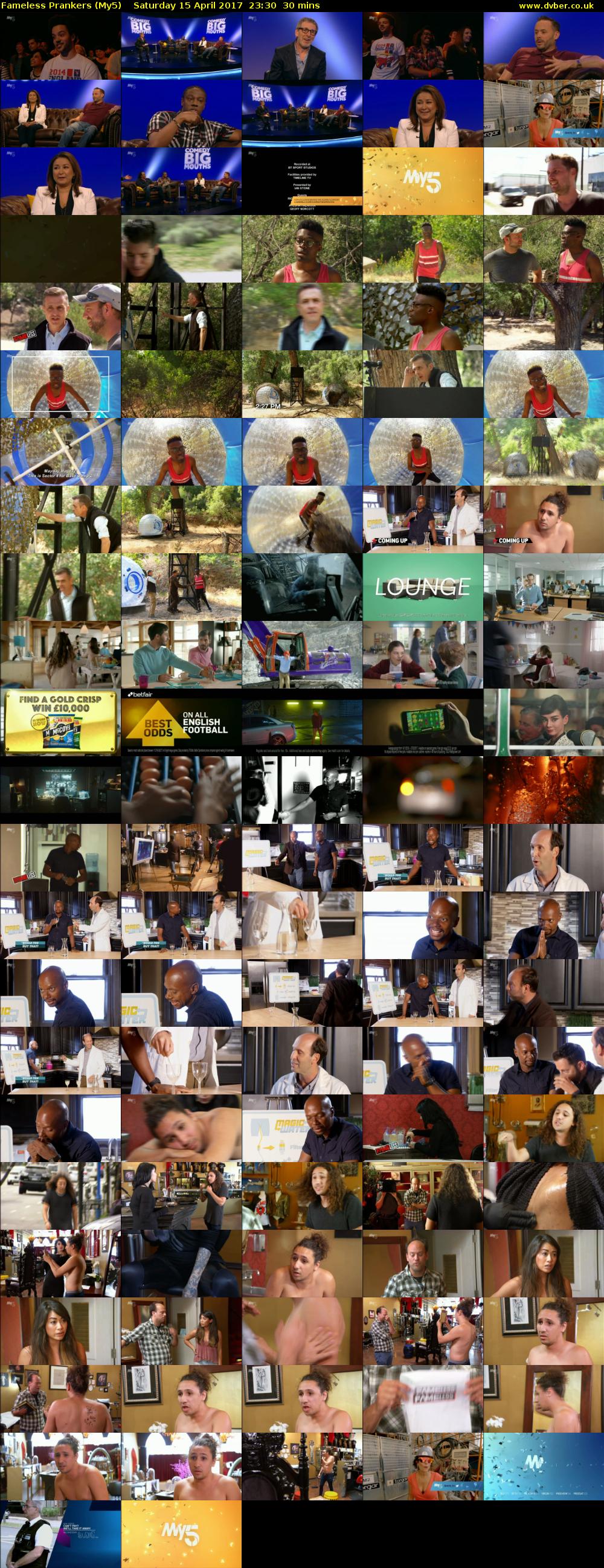 Fameless Prankers (My5) Saturday 15 April 2017 23:30 - 00:00