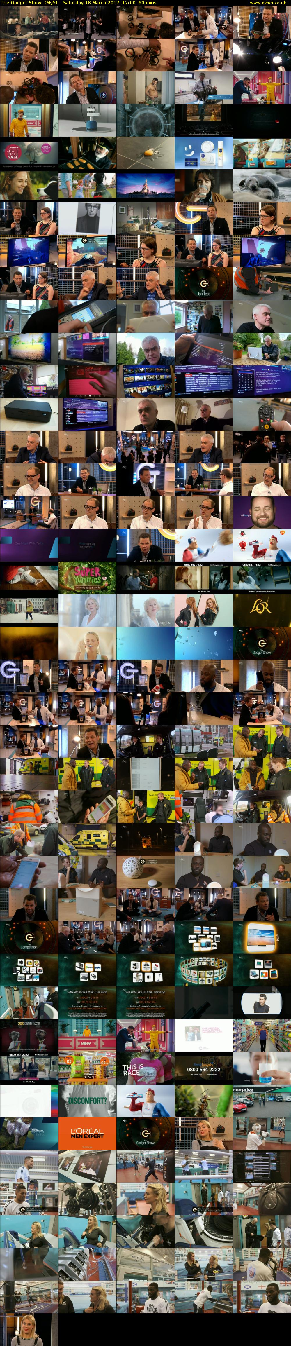The Gadget Show  (My5) Saturday 18 March 2017 12:00 - 13:00