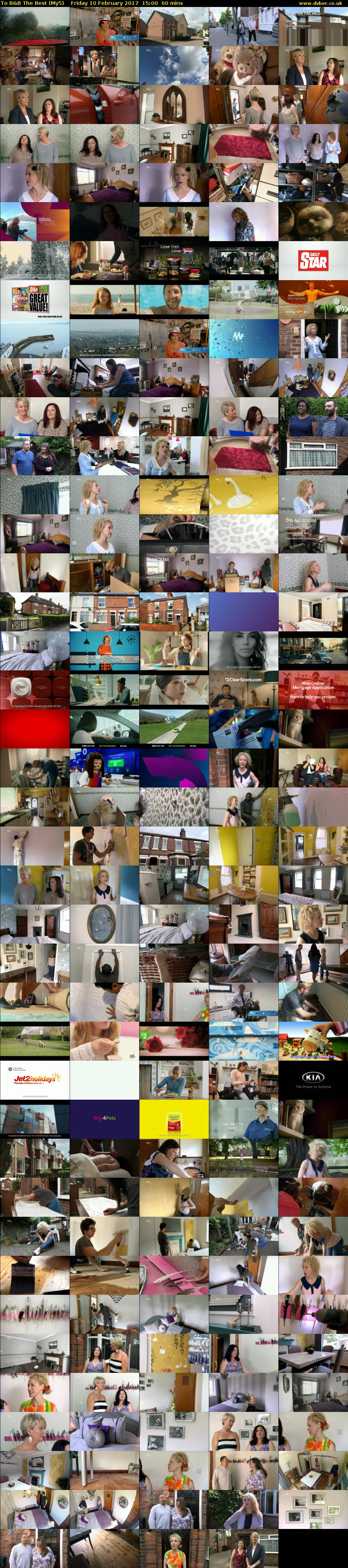 To B&B The Best (My5) Friday 10 February 2017 15:00 - 16:00