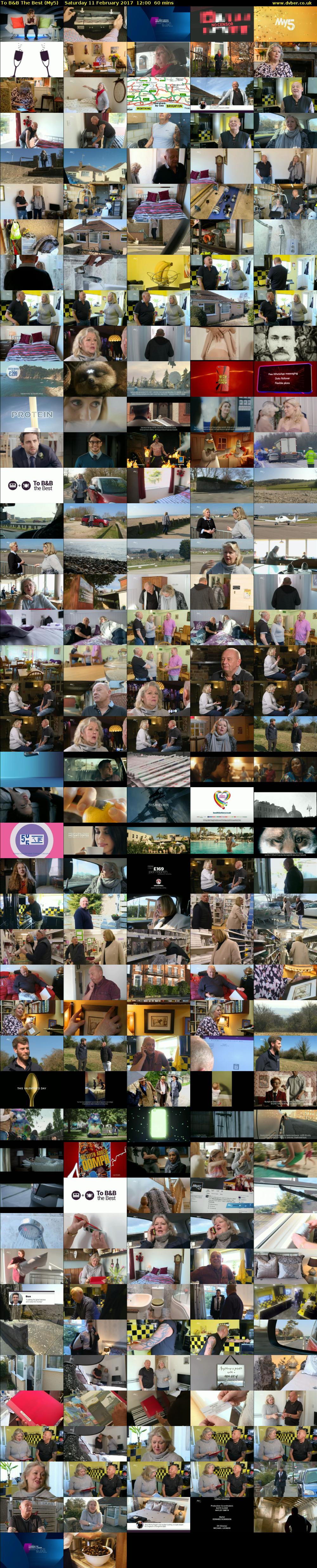 To B&B The Best (My5) Saturday 11 February 2017 12:00 - 13:00