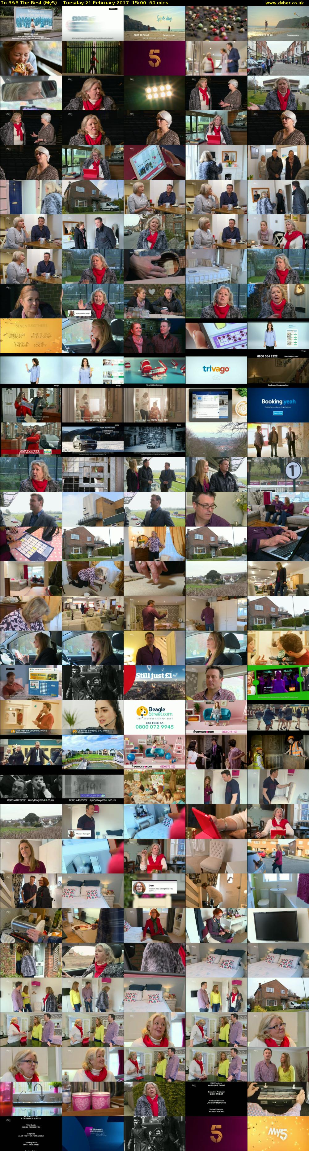 To B&B The Best (My5) Tuesday 21 February 2017 15:00 - 16:00