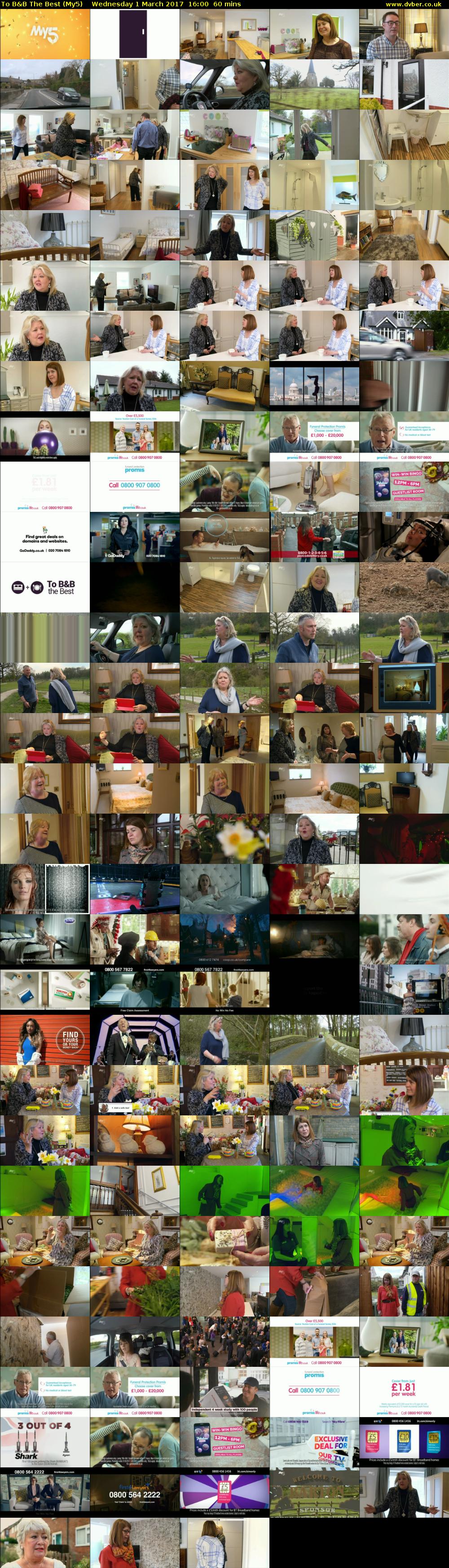 To B&B The Best (My5) Wednesday 1 March 2017 16:00 - 17:00
