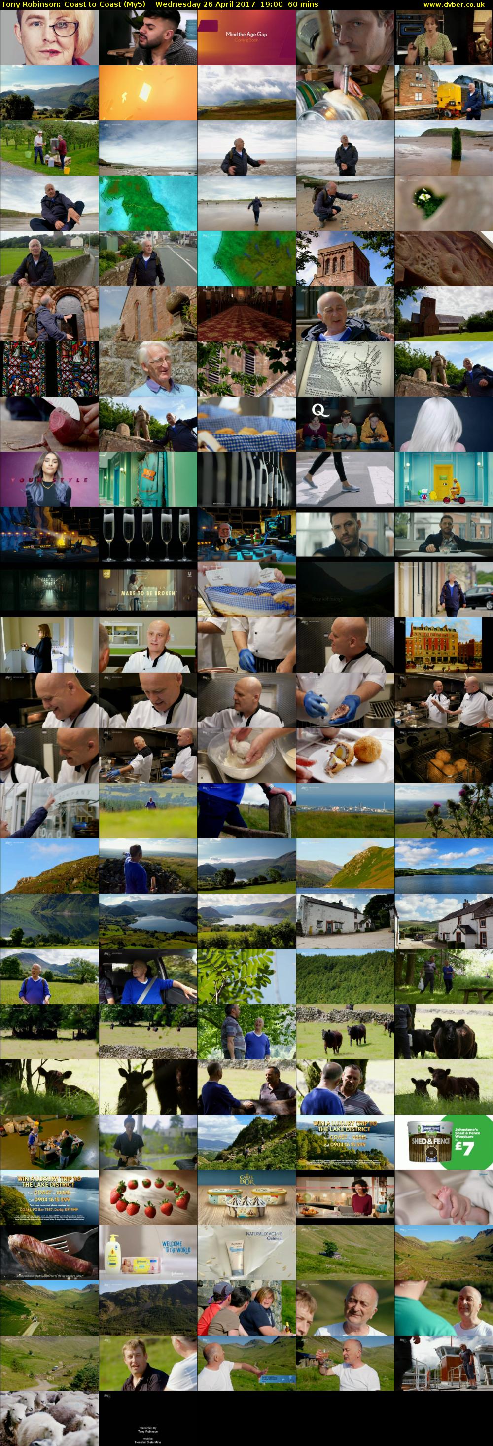 Tony Robinson: Coast to Coast (My5) Wednesday 26 April 2017 19:00 - 20:00