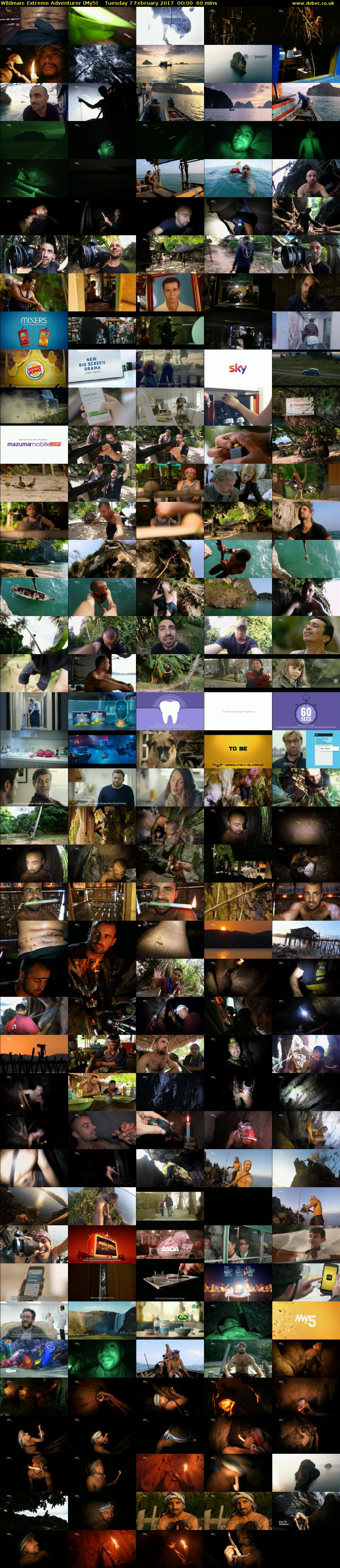 Wildman: Extreme Adventurer (My5) Tuesday 7 February 2017 00:00 - 01:00