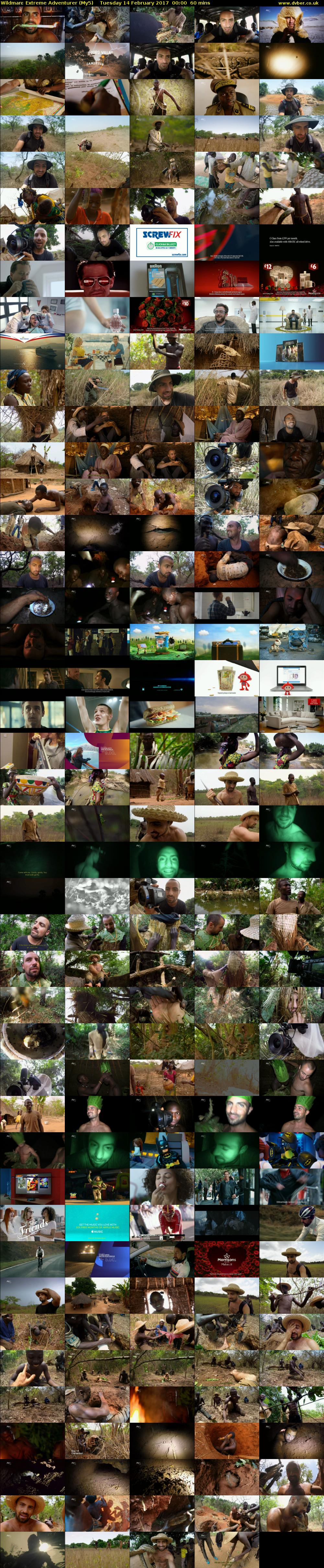 Wildman: Extreme Adventurer (My5) Tuesday 14 February 2017 00:00 - 01:00