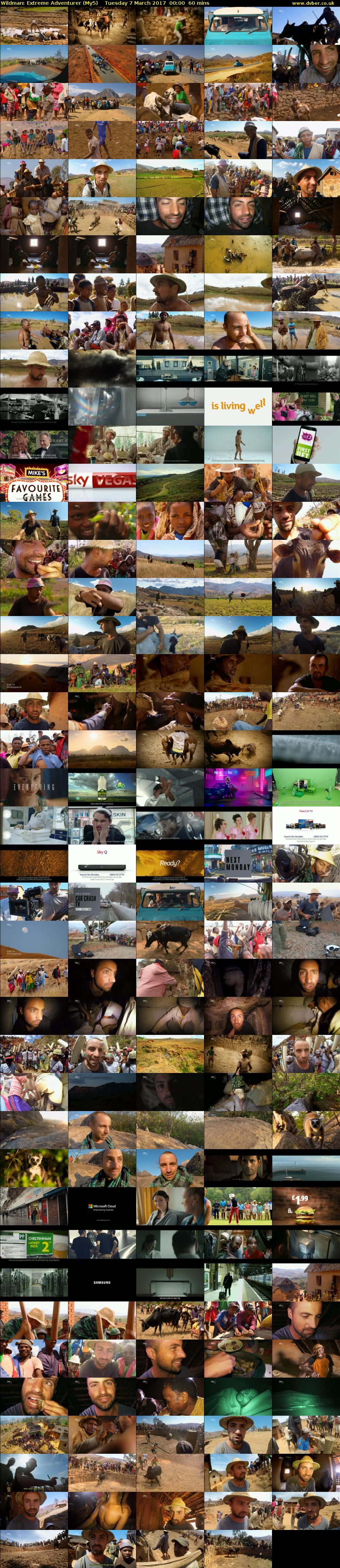 Wildman: Extreme Adventurer (My5) Tuesday 7 March 2017 00:00 - 01:00