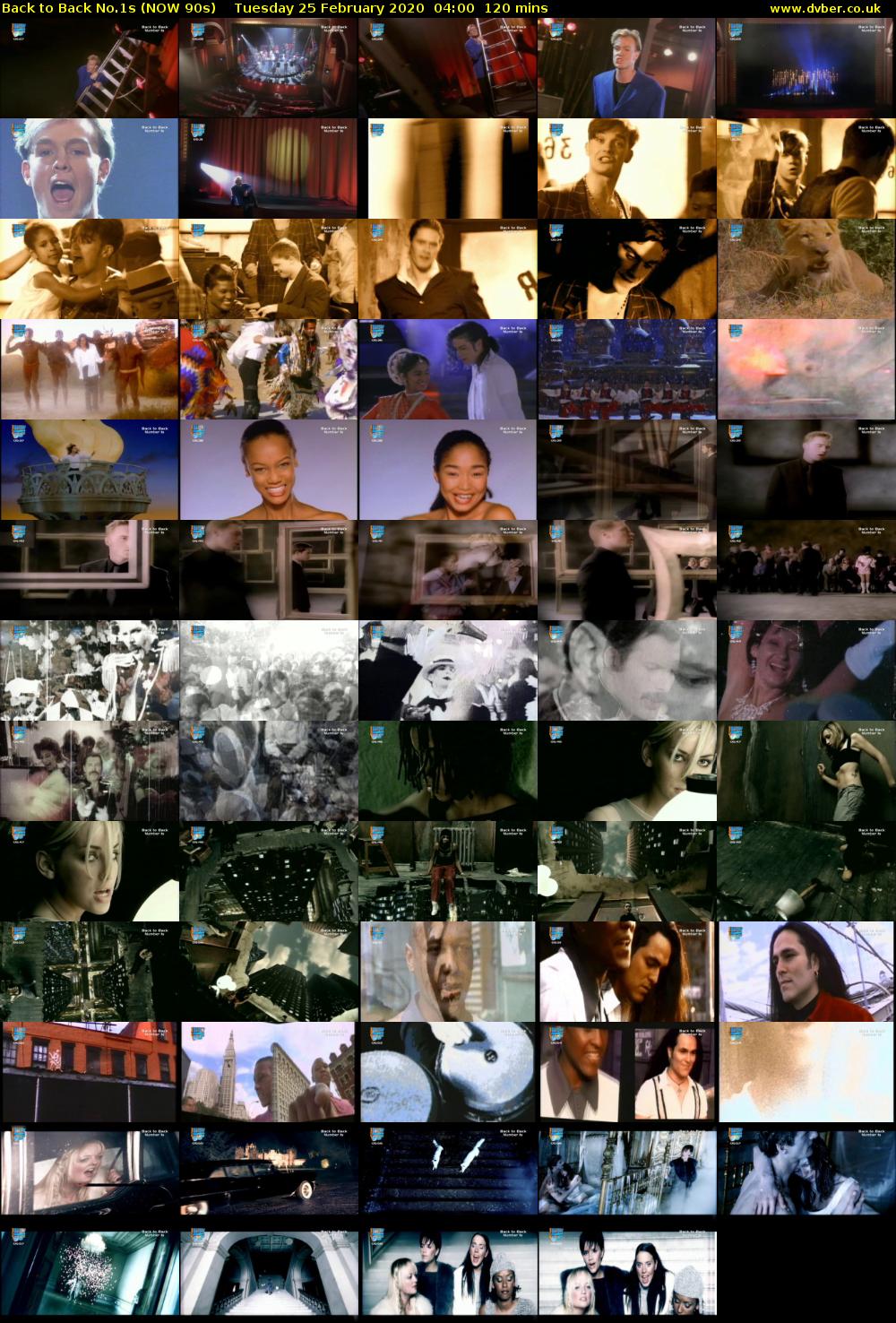 Back to Back No.1s (NOW 90s) Tuesday 25 February 2020 04:00 - 06:00