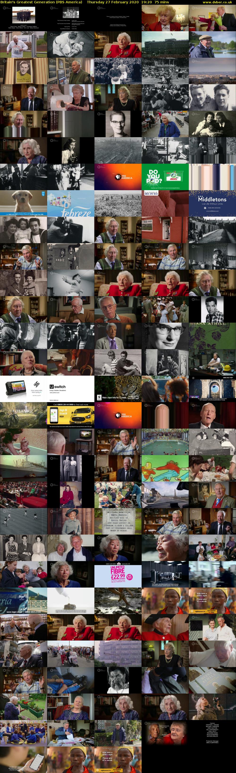 Britain's Greatest Generation (PBS America) Thursday 27 February 2020 19:20 - 20:35