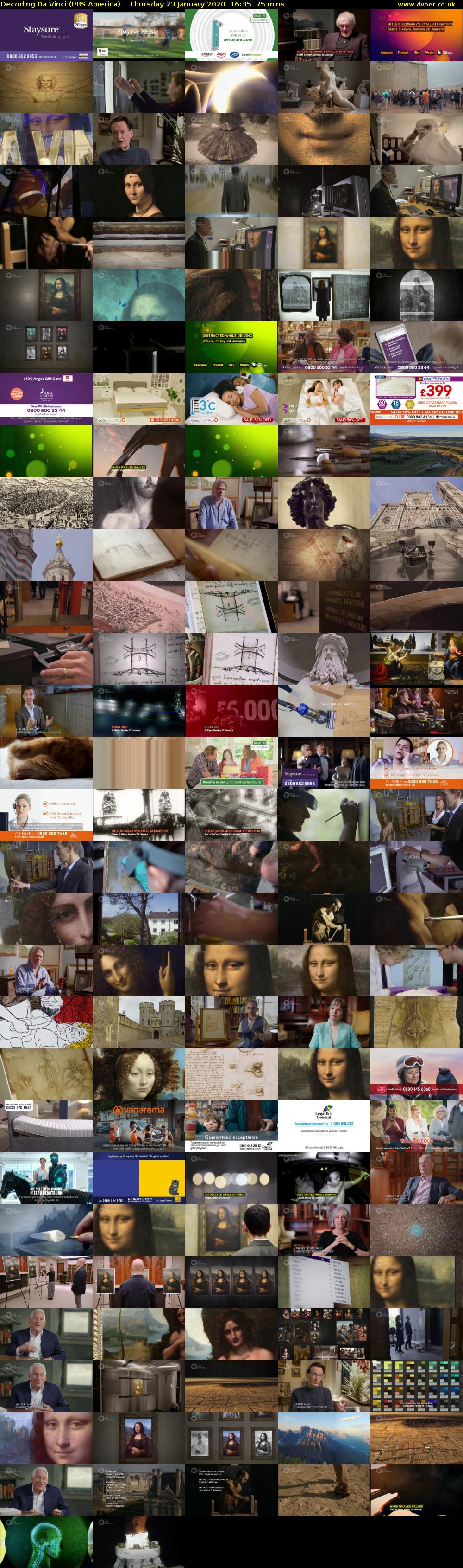 Decoding Da Vinci (PBS America) Thursday 23 January 2020 16:45 - 18:00