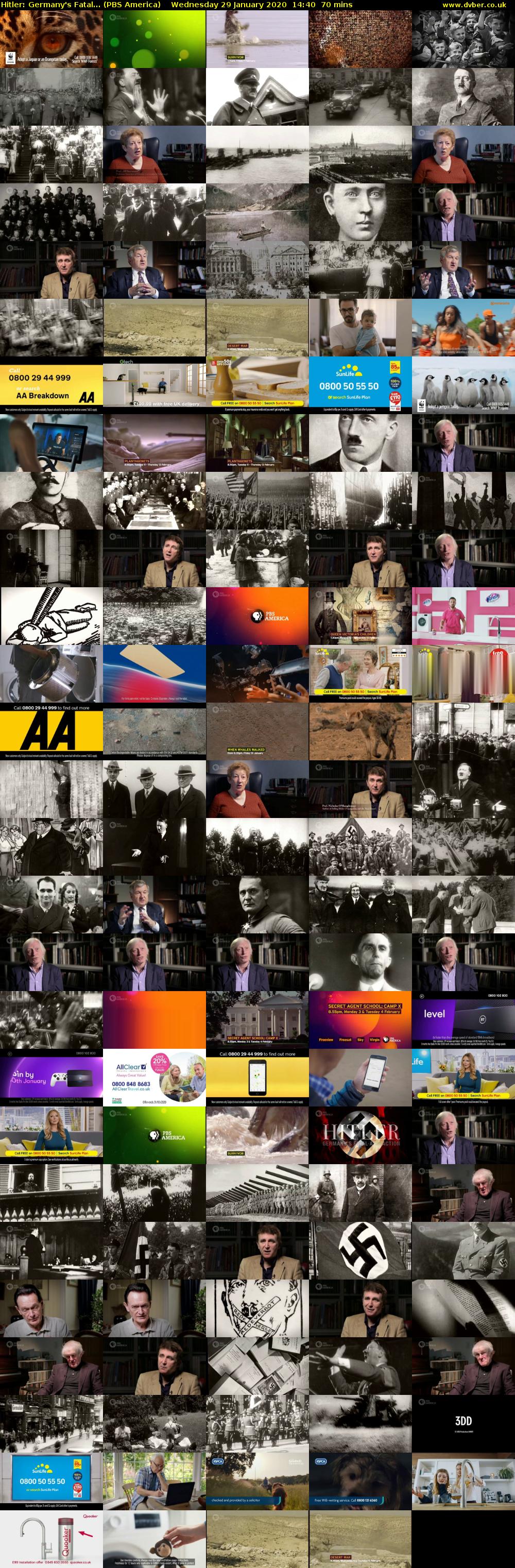 Hitler: Germany's Fatal... (PBS America) Wednesday 29 January 2020 14:40 - 15:50
