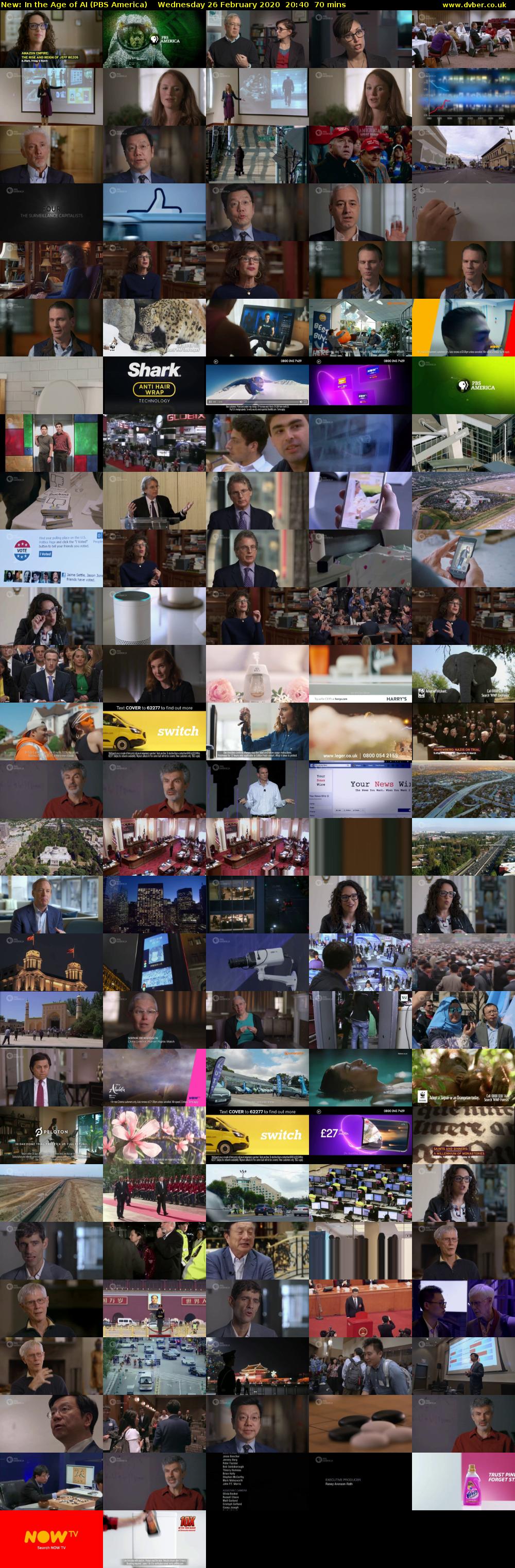 In the Age of AI (PBS America) Wednesday 26 February 2020 20:40 - 21:50