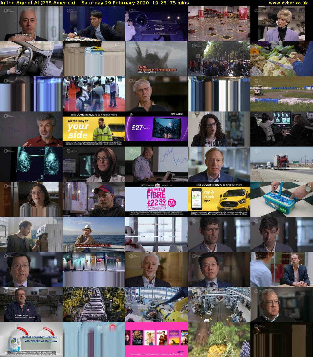 In the Age of AI (PBS America) Saturday 29 February 2020 19:25 - 20:40
