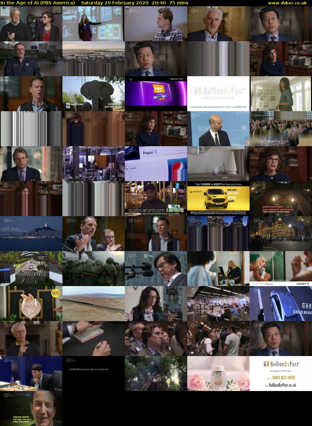 In the Age of AI (PBS America) Saturday 29 February 2020 20:40 - 21:55