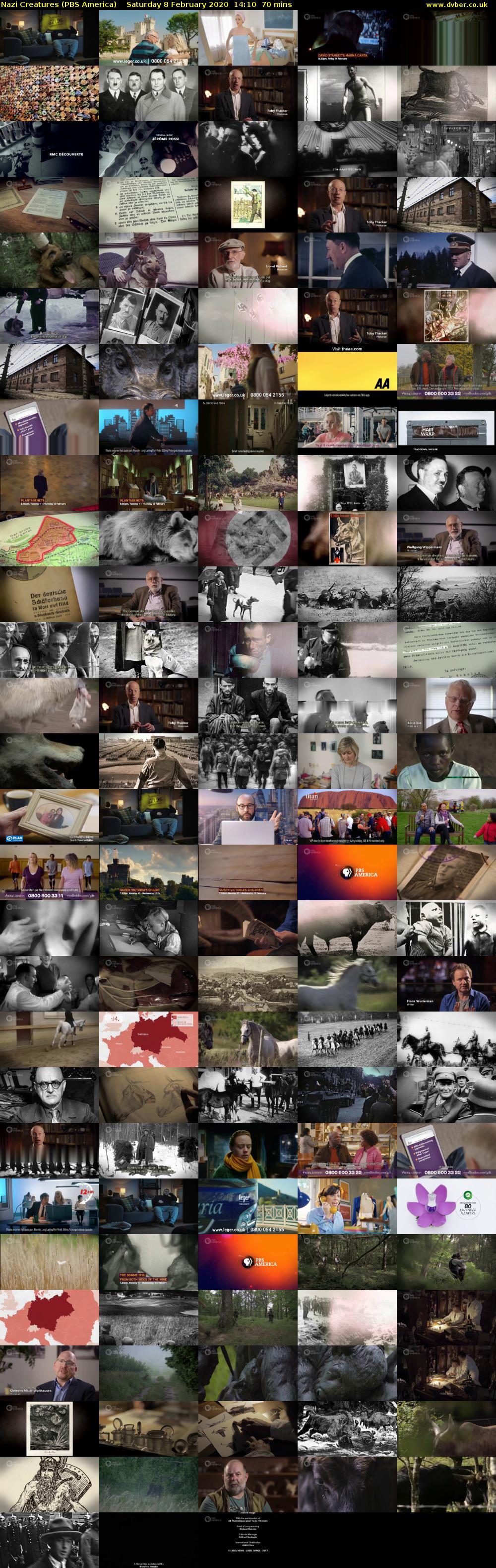 Nazi Creatures (PBS America) Saturday 8 February 2020 14:10 - 15:20