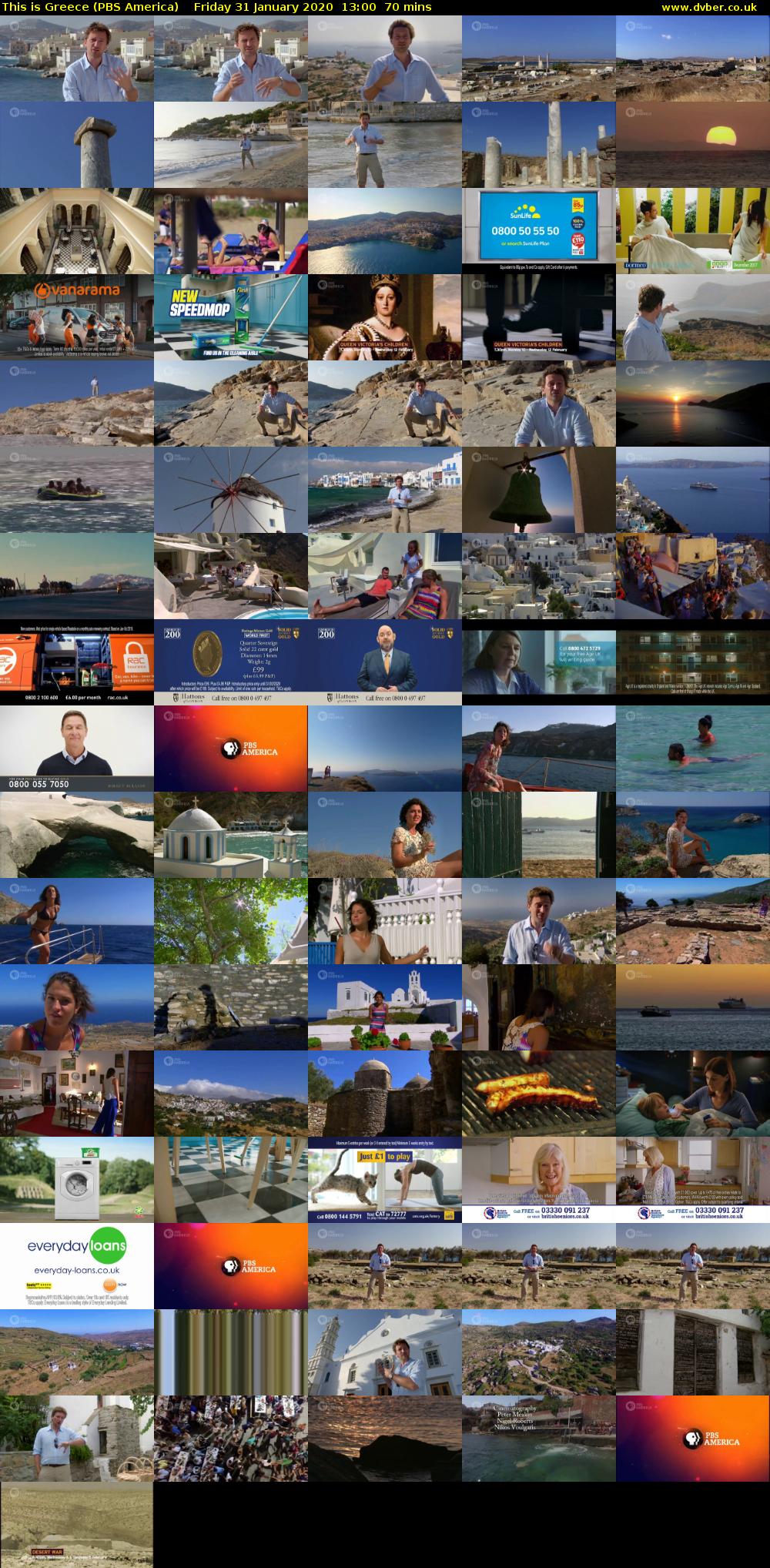 This is Greece (PBS America) Friday 31 January 2020 13:00 - 14:10