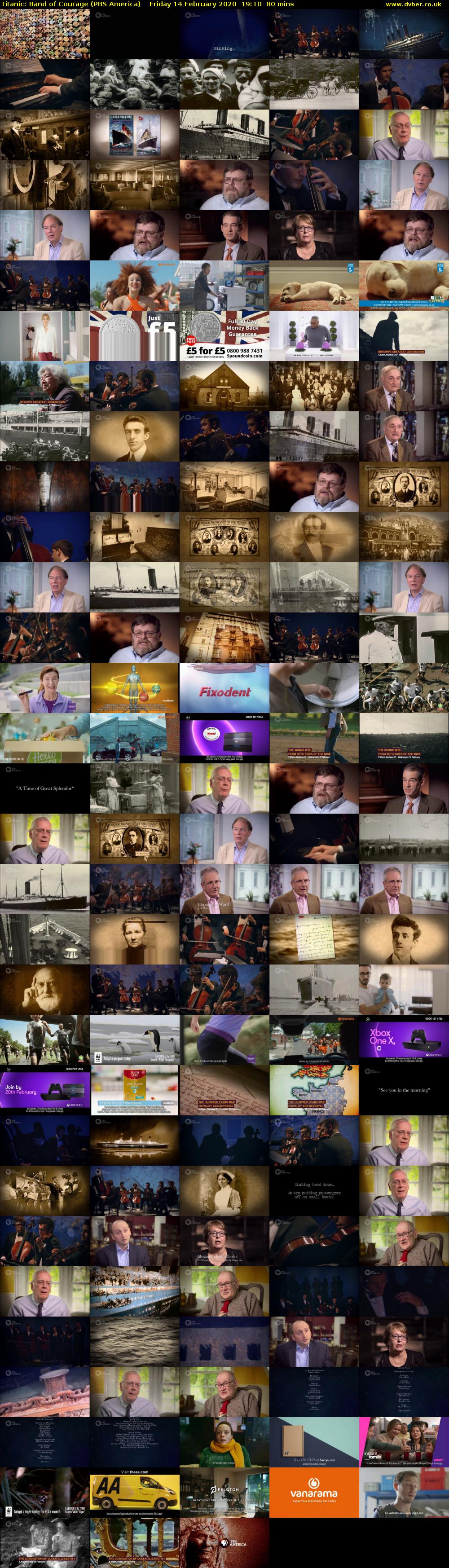Titanic: Band of Courage (PBS America) Friday 14 February 2020 19:10 - 20:30
