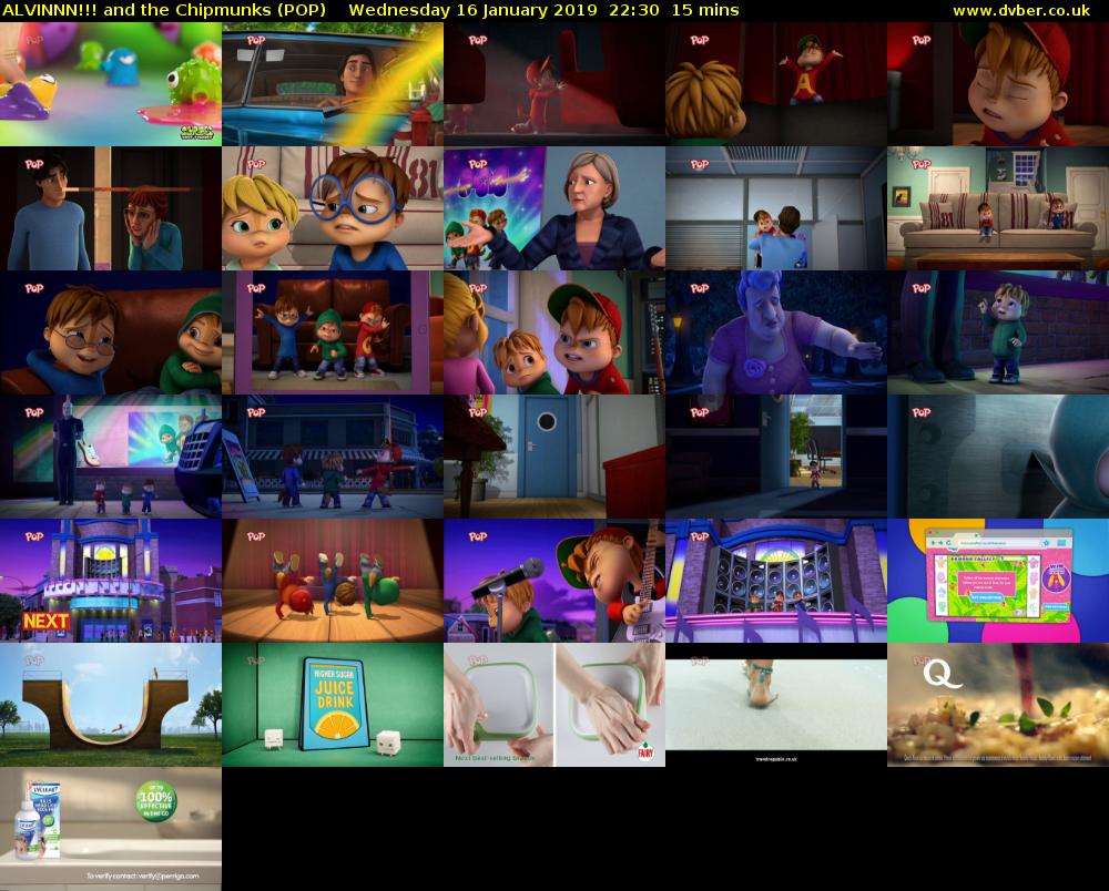 ALVINNN!!! and the Chipmunks (POP) Wednesday 16 January 2019 22:30 - 22:45