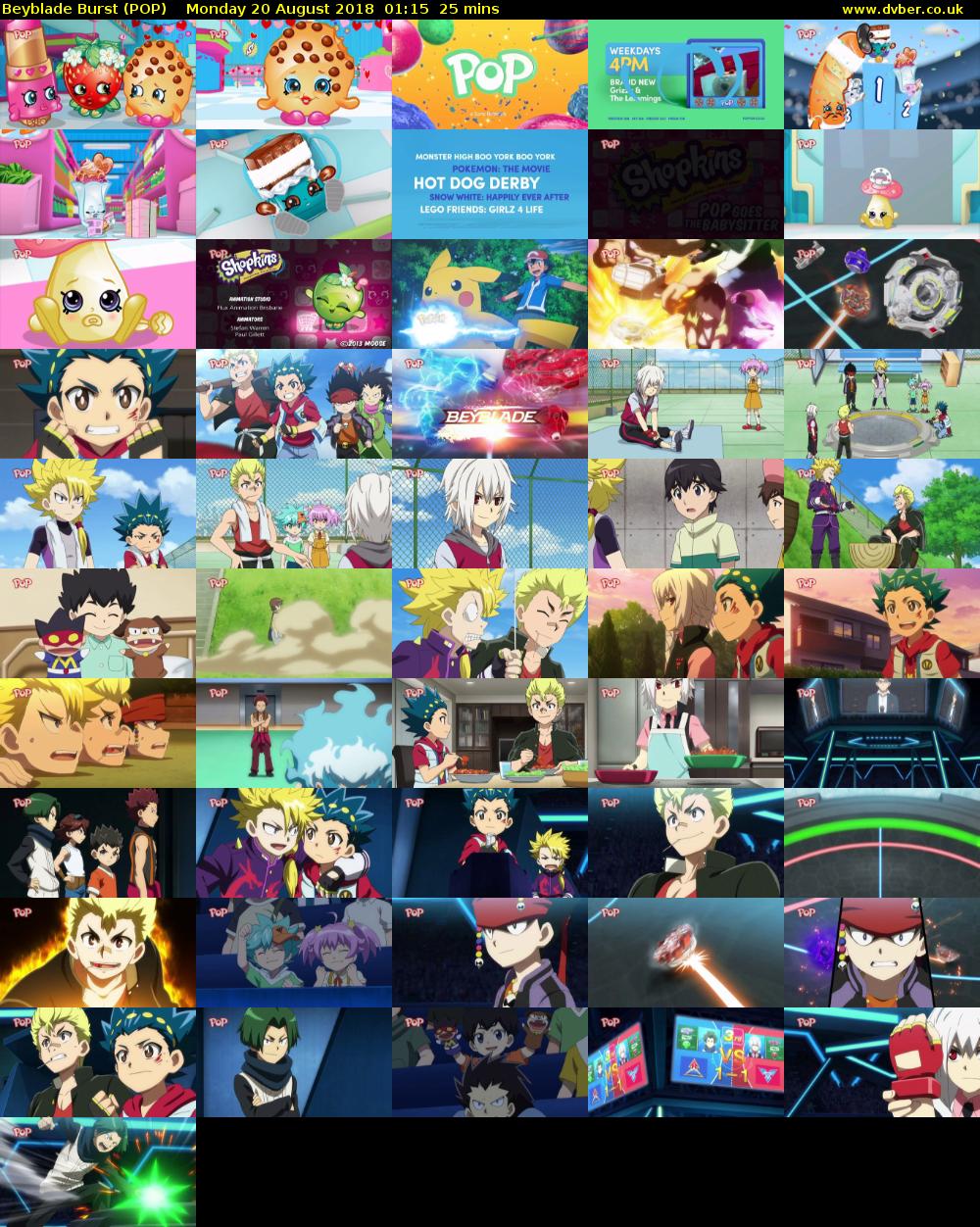 Beyblade Burst (POP) Monday 20 August 2018 01:15 - 01:40