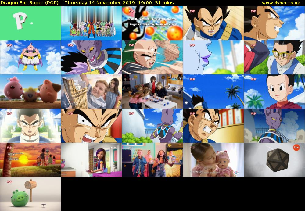 Dragon Ball Super (POP) Thursday 14 November 2019 19:00 - 19:31