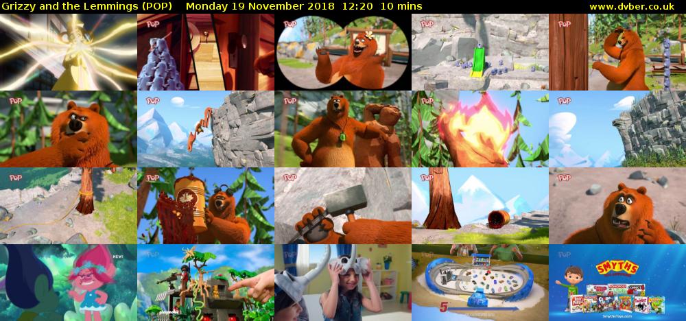 Grizzy and the Lemmings (POP) Monday 19 November 2018 12:20 - 12:30