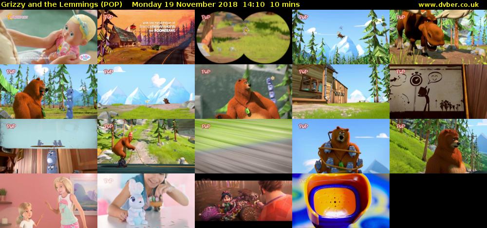 Grizzy and the Lemmings (POP) Monday 19 November 2018 14:10 - 14:20