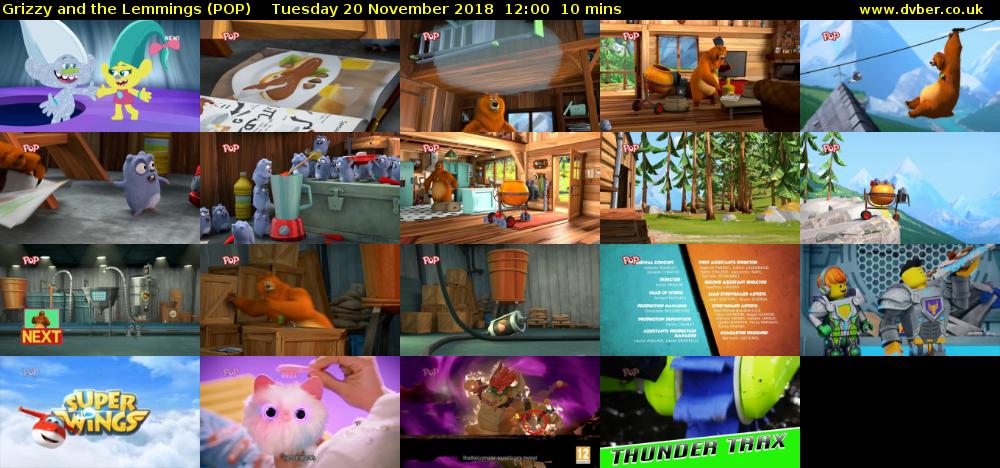 Grizzy and the Lemmings (POP) Tuesday 20 November 2018 12:00 - 12:10
