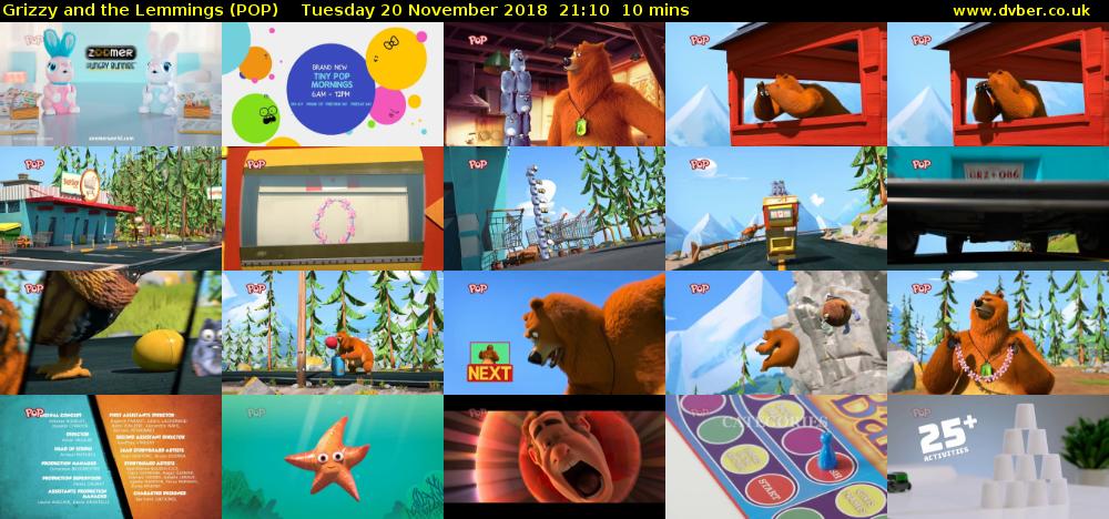 Grizzy and the Lemmings (POP) Tuesday 20 November 2018 21:10 - 21:20
