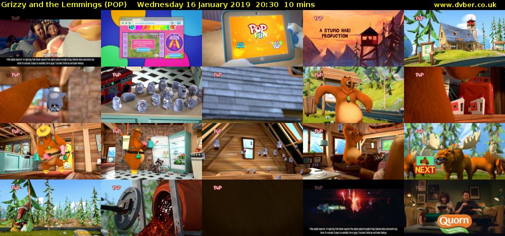 Grizzy and the Lemmings (POP) Wednesday 16 January 2019 20:30 - 20:40