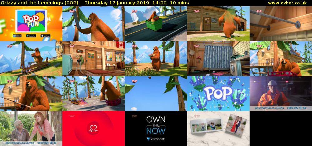 Grizzy and the Lemmings (POP) Thursday 17 January 2019 14:00 - 14:10
