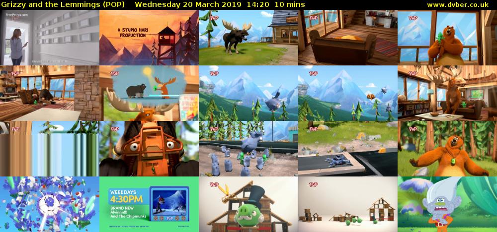 Grizzy and the Lemmings (POP) Wednesday 20 March 2019 14:20 - 14:30
