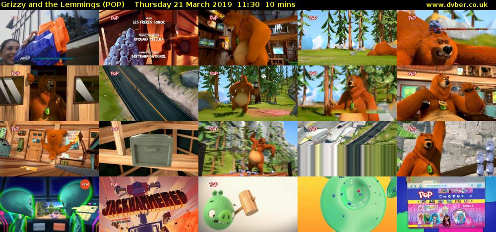 Grizzy and the Lemmings (POP) Thursday 21 March 2019 11:30 - 11:40