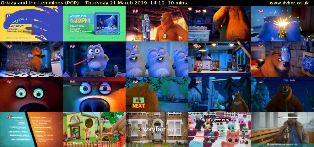 Grizzy and the Lemmings (POP) Thursday 21 March 2019 14:10 - 14:20