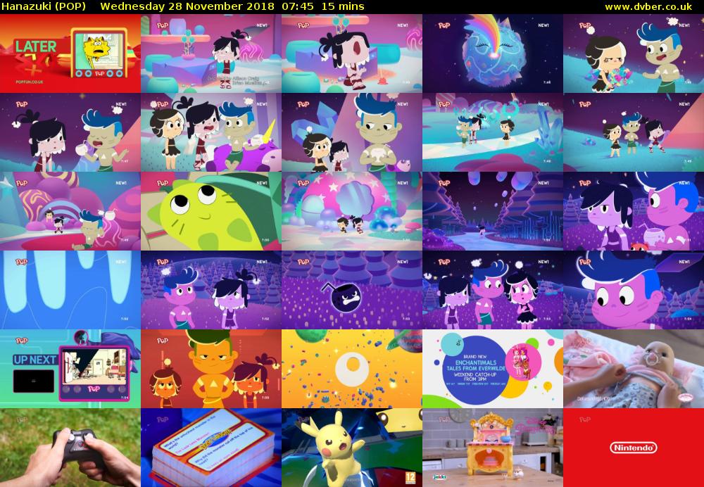 Hanazuki (POP) Wednesday 28 November 2018 07:45 - 08:00