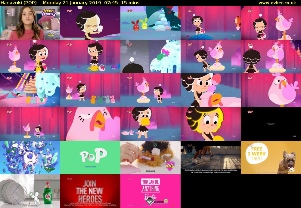 Hanazuki (POP) Monday 21 January 2019 07:45 - 08:00