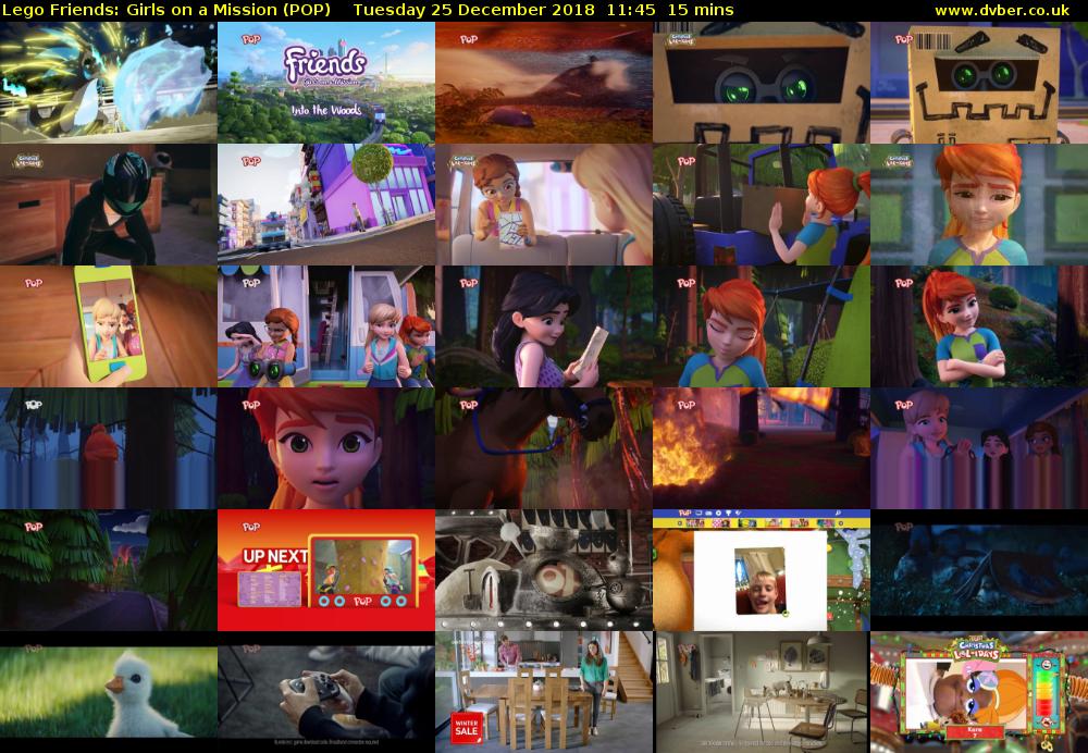 Lego Friends: Girls on a Mission (POP) Tuesday 25 December 2018 11:45 - 12:00