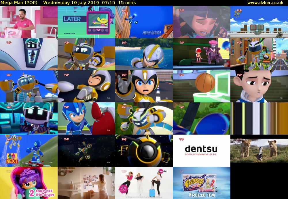 Mega Man (POP) Wednesday 10 July 2019 07:15 - 07:30