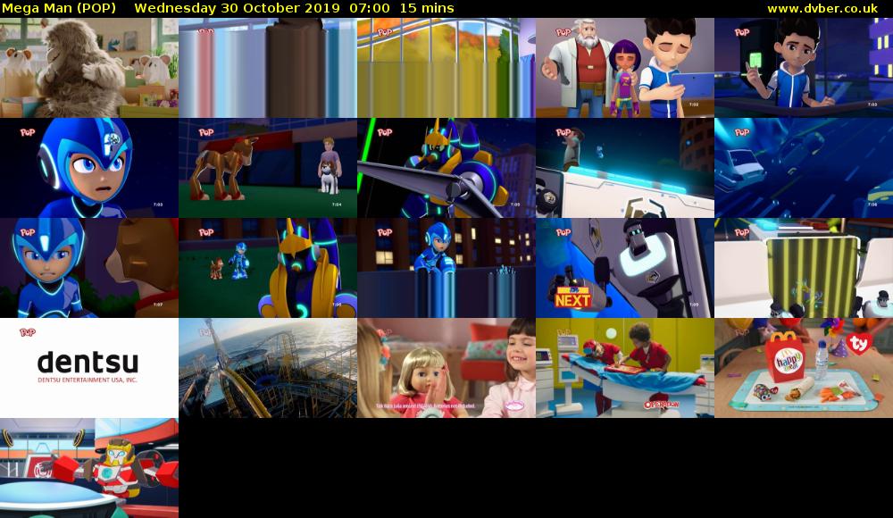 Mega Man (POP) Wednesday 30 October 2019 07:00 - 07:15