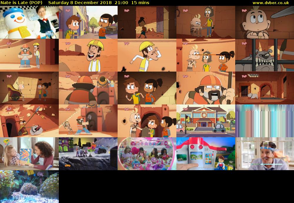 Nate is Late (POP) Saturday 8 December 2018 21:00 - 21:15