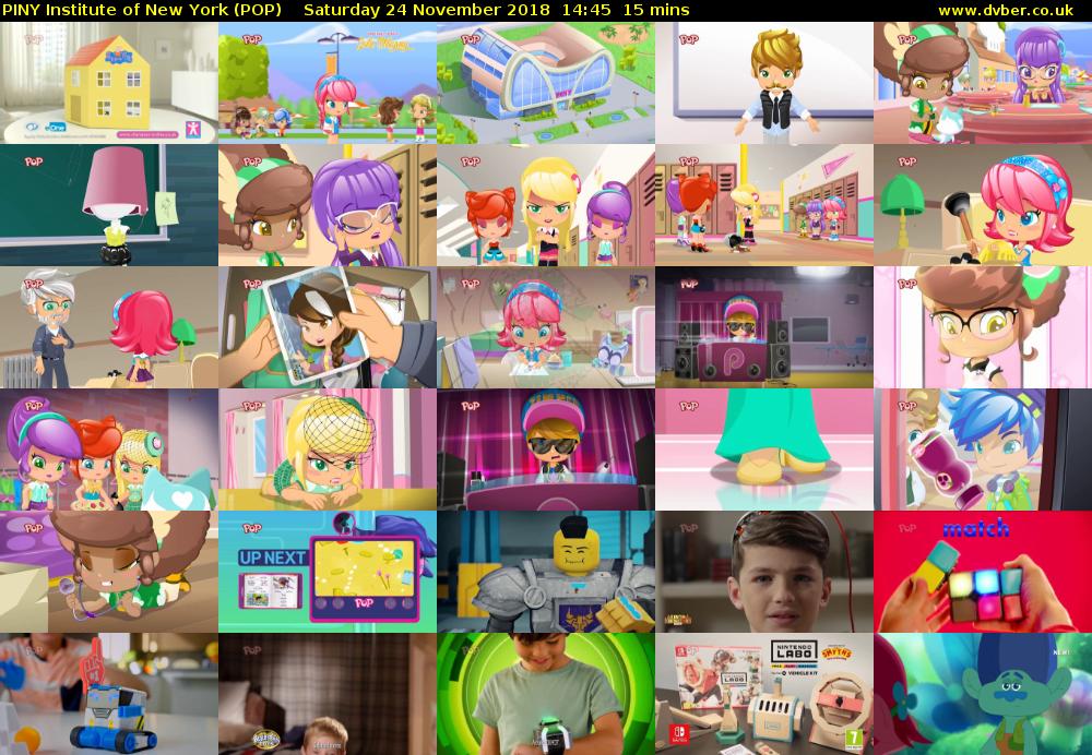 PINY Institute of New York (POP) Saturday 24 November 2018 14:45 - 15:00